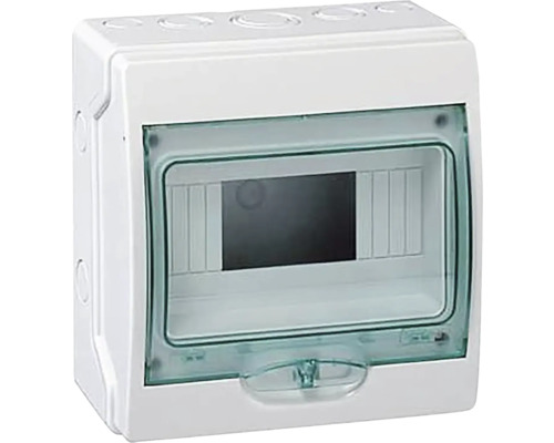 Prázdná skříň pro jističe s průhlednými dvířky