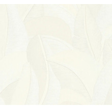Vliesová tapeta s velkým tropickým vzorem listů a jemnou strukturou.