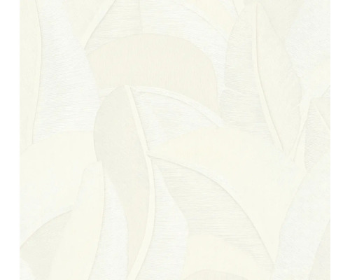 Vliesová tapeta s velkým tropickým vzorem listů a jemnou strukturou.
