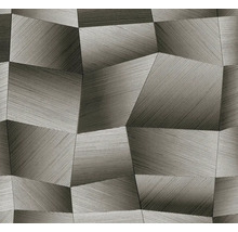 Tapeta s geometrickými tvary a kovovou texturou