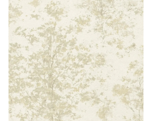 Vliesová tapeta s motivem stromů a strukturovaným povrchem.