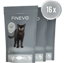 Krmivo pro kočky Finevo light s kuřecím masem, rybou a zeleninou, balení 16 sáčků po 85 gramech
