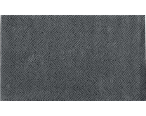 Šedý koupelnový koberec se vzorem cik cak
