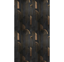 Dekorativní nástěnný panel s geometrickými vzory ve vzhledu dřeva