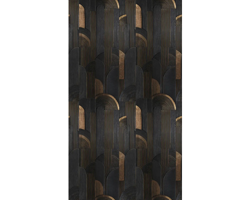 Dekorativní nástěnný panel s geometrickými vzory ve vzhledu dřeva