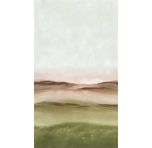 Vliesová tapeta s motivem abstraktní krajiny, malovaná textura s horizontálními vrstvami v přírodních tónech.