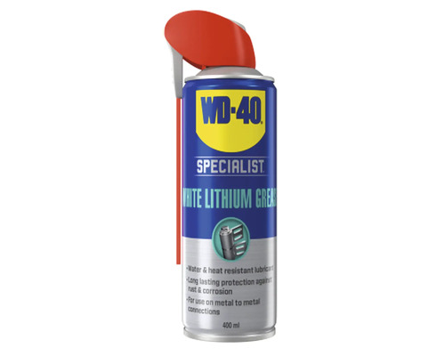 WD 40 - vysoce účinná bílá lithiová vazelína, 400 ml WD-40 Specialist Bílé lithiové mazivo 400ml sprej