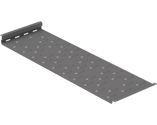 Kovová police s montážními otvory