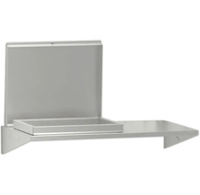 Nástěnný dávkovač mýdla z nerezové oceli s poličkou