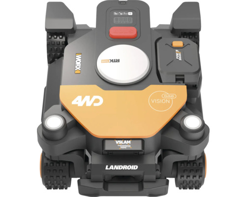 Robotická sekačka Landroid s pohonem všech kol a detekcí překážek