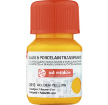 Transparentní barva na sklo a porcelán zlatě žlutá