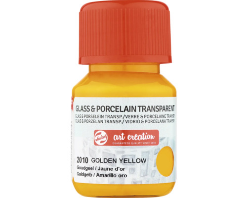 Transparentní barva na sklo a porcelán zlatě žlutá