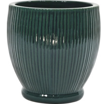 Keramický rýhovaný květináč