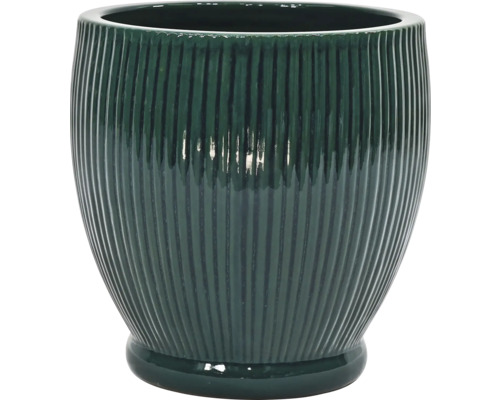 Keramický rýhovaný květináč