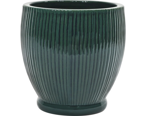 Rýhovaný keramický květináč