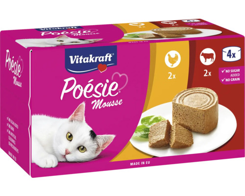 Vitakraft Poesie Mousse krmivo pro kočky, multipack