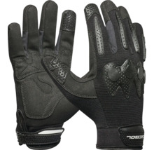 Černé motocyklové rukavice s chrániči