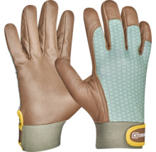 Dvoje zahradních rukavic z kůže a textilu