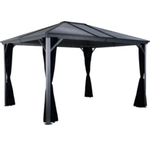 Zahradní pavilon se závěsy