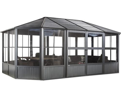 Zahradní pavilón s ochranou proti hmyzu a nábytkem