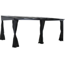 Pavilon se střechou a závěsy