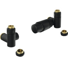 Termostatický ventil radiátoru s regulátorem a připojovacími šroubeními