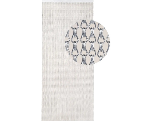 Závěs do dveří Alu 90x210 cm stříbrný Závěs z kovových řetízků jako ochrana proti hmyzu