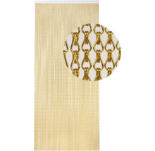 Zlatý řetězový závěs s detailním pohledem