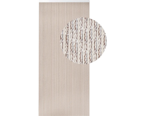 Závěs do dveří PAOLA 90x210 cm hnědý Záclona z vláken s lesklým efektem