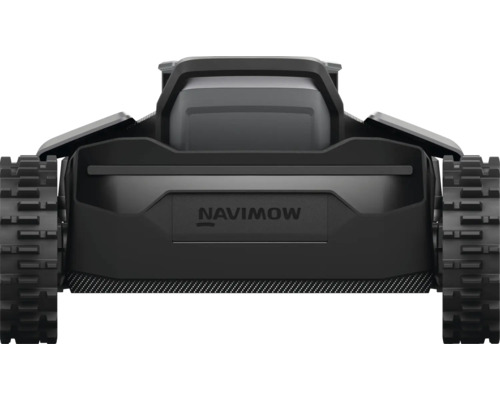 Robotická sekačka Navimow s pásovým pohonem, pohled zezadu