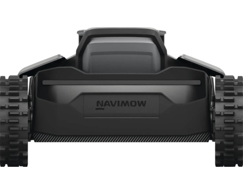 Robotická sekačka Navimow s pásovým pohonem, pohled zezadu