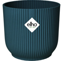 Plastový květináč s žebrovanou strukturou a logem Elho