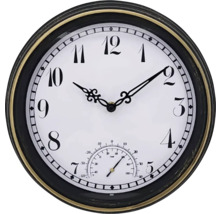 Nástěnné hodiny s teploměrem pro venkovní použití