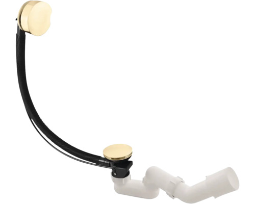 Vanová odpadní souprava s otočným knoflíkem a přepadovou trubkou