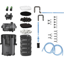 Sada vnějšího filtru Tetra pro akvária s filtračními médii, hadicemi, trubkami a přísavkami. Tetra Logo.