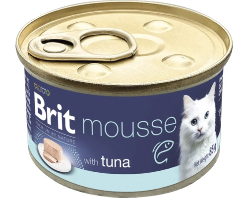 Brit Mousse krmivo pro kočky s tuňákem v konzervě