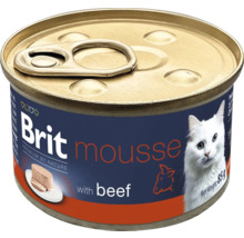 Brit Mousse s hovězím masem konzerva pro kočky