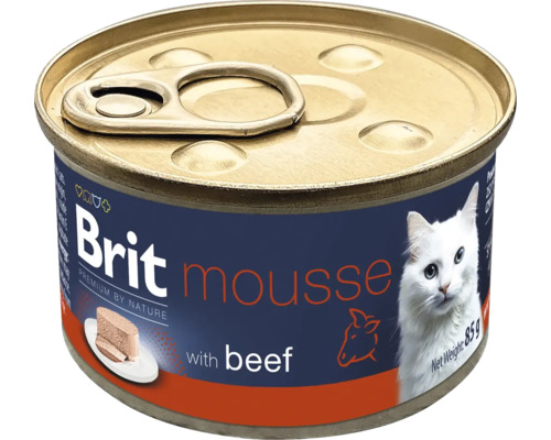 Brit Mousse s hovězím masem konzerva pro kočky