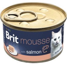 Brit Mousse krmivo pro kočky s lososem v konzervě