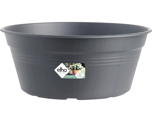 Žardinka plastová Elho Green Basics Ø 38 cm černá Šedý květináč
