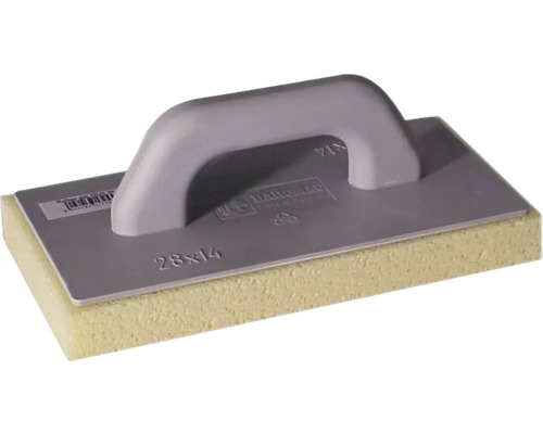 Plastové hladítko Haromac 280x140mm molitan s póry Hladítko s houbou a rukojetí, rozměry 28 x 14 cm