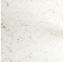 Tapeta se vzhledem bílého mramoru a jemnými zlatými metalickými žilkami.