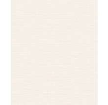 Strukturovaná tapeta s horizontálním lněným vzhledem v krémově bílé barvě.