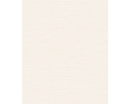 Strukturovaná tapeta s horizontálním lněným vzhledem v krémově bílé barvě.