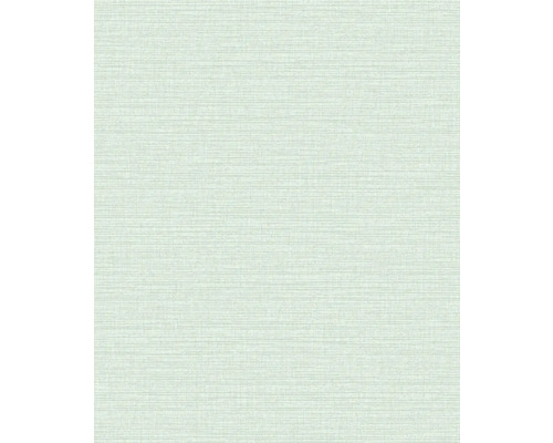 Strukturovaná tapeta v mátově zelené s vodorovným lněným vzhledem.