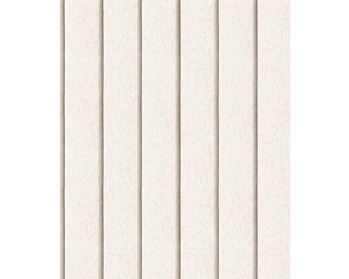 Vliesová tapeta s vertikálním lamelovým vzorem a strukturovaným povrchem.