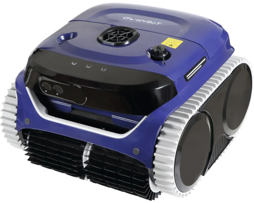 Modrý čisticí robot pro bazény s pásovým pohonem