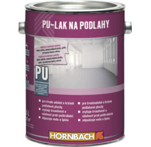 Plechovka polyuretanoveho laku na podlahy pro beton a drevo o objemu pet litru s logem Hornbach