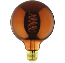 Dekorativní žárovka se spirálou a zlatou paticí