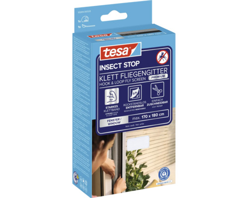 Tesa Insect Stop Klett síť proti hmyzu Premium, maximální velikost 170 x 180 centimetrů